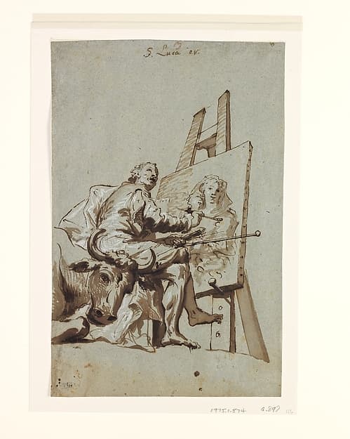 Saint Luke Painting the Virgin, by Georg Anton Urlaub
