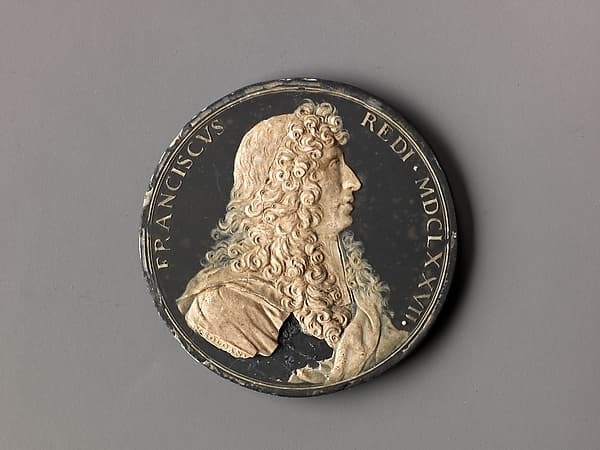 Model for a portrait medal of Francesco Redi, by Massimiliano Soldani