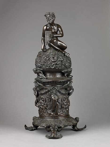 Perfume Burner Surmounted by a Satyr, by Desiderio da Firenze