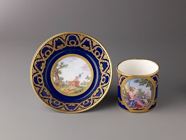 Cup and saucer, by Jean Etienne Chabry