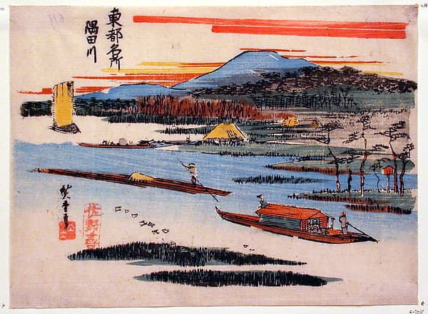 Boat on the Sumida, by Utagawa Hiroshige